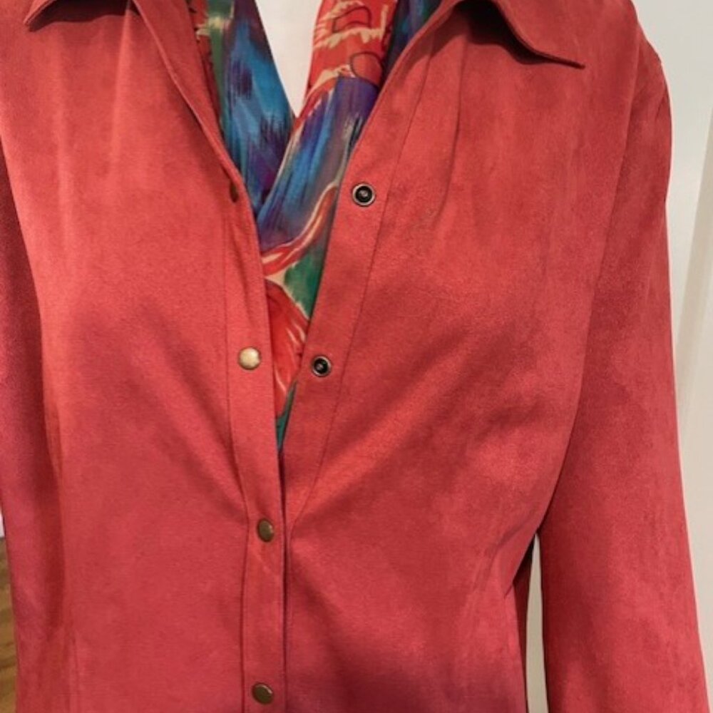 Coldwater Creek Fall Suede (pseudo) Midi Dress - Picture 2 of 6